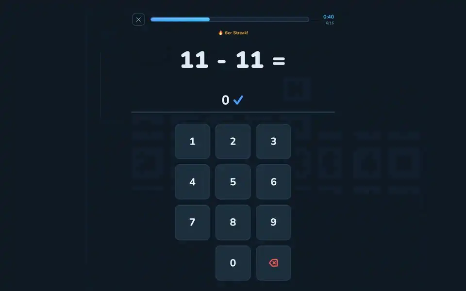 Mathlete am Desktop in Aktion