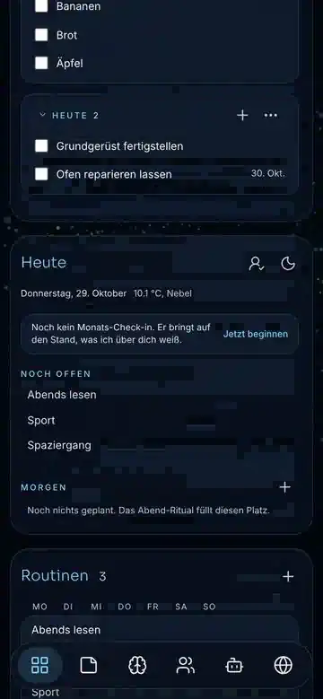 Nexus auf dem Handy in Aktion