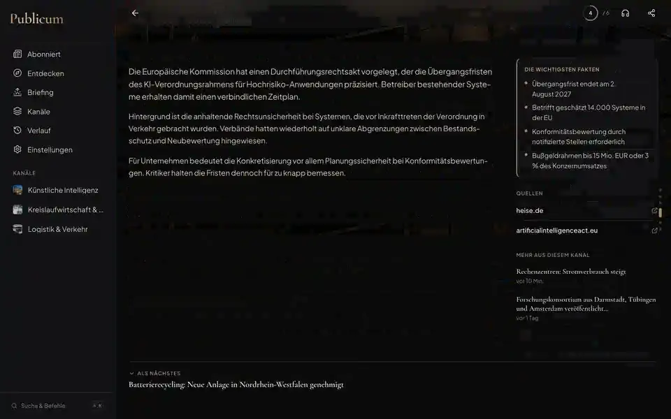 Publicum am Desktop in Aktion